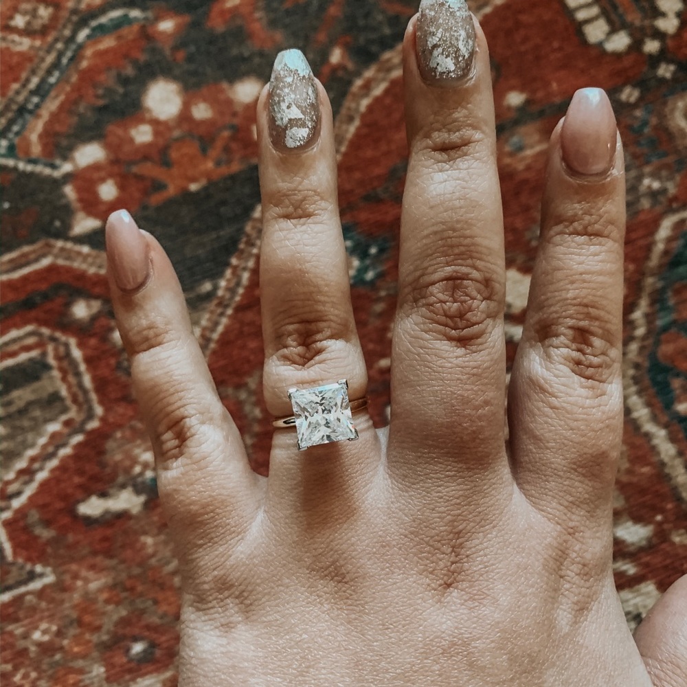 6ct. Princess Cut 14KT Gold Ring